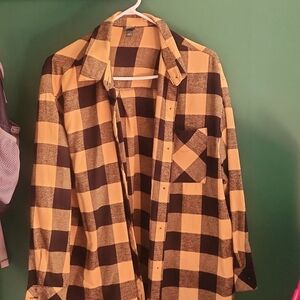 Black and Yellow large flannel